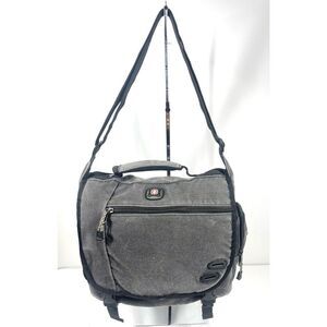 SwissGear Zinc Canvas Gray 14” Laptop Messenger Bag Shoulder Bag Top Handle